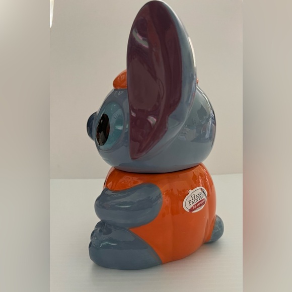 SOLD!! Adorable Stitch Halloween Pumpkin Cookie Jar- NWT - Picture 4 of 4